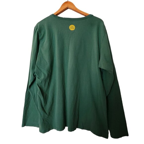 Life Is Good Women's Plus Size XXL T Shirt Half Full Wine Glass‎ Long Sleeve Tee - Picture 11 of 11